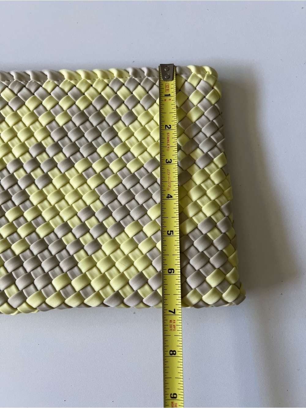 Naghedi Clutch Lime Green and Gray - Picture 6 of 7